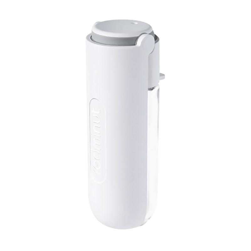 Professional Slim Leakproof Travel Flask - 420ml High-Capacity Water Feeder in sleek white, designed for convenient and hygienic hydration on the go.