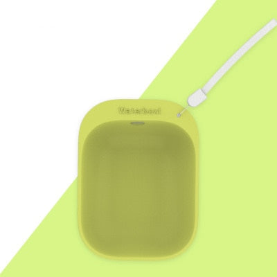 Universal Pet Hydration Adapter – Portable Bottle Attachment & Travel Drinking Scoop in light green with a strap, designed for easy hydration on the go.