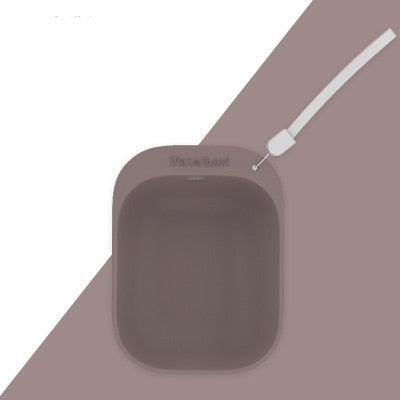 Universal Pet Hydration Adapter – Portable Bottle Attachment & Travel Drinking Scoop in muted mauve, designed for convenient on-the-go pet hydration with a wrist strap for easy carrying.