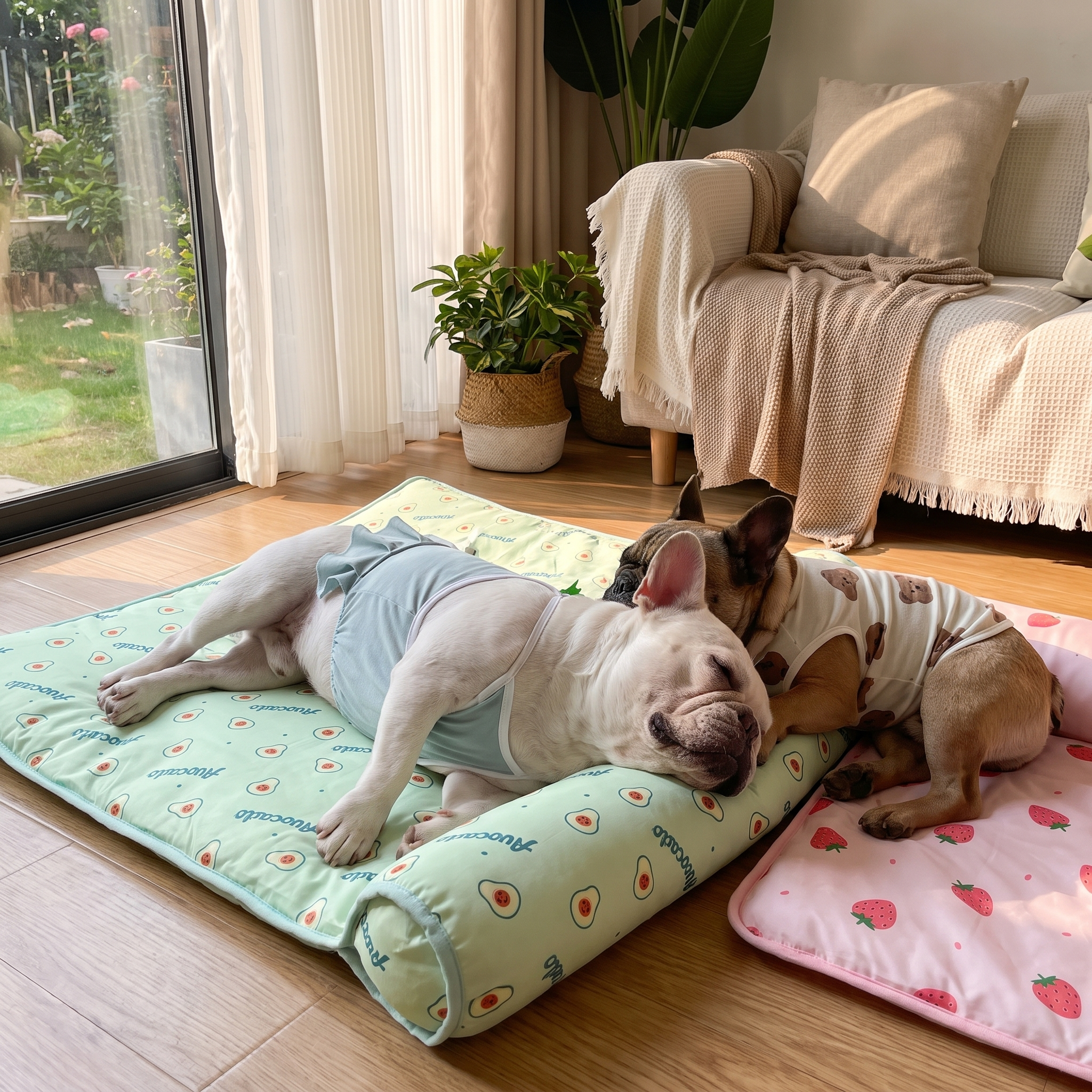 Boutique Ice-Silk Cooling Mat - Patterned Heatstroke Prevention Sleeping Bed