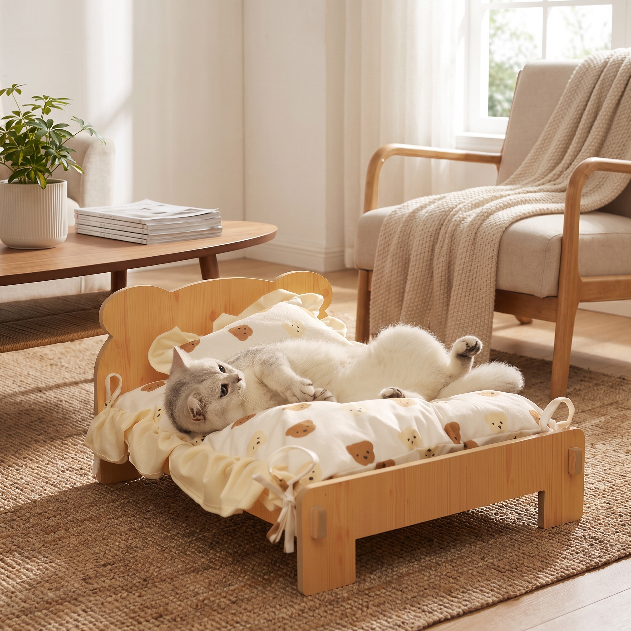 Solid Wood Luxury Pet Throne